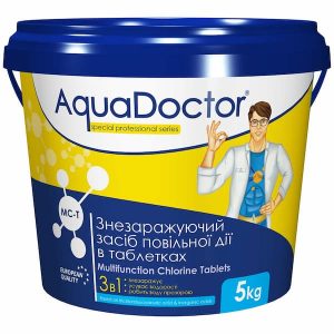 дезінфекція басейну таблетованим хлором AquaDoctor