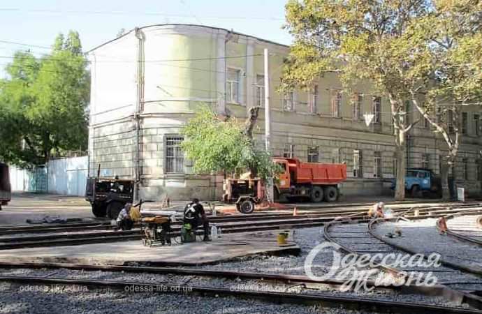 Трамвайные пути в Одессе