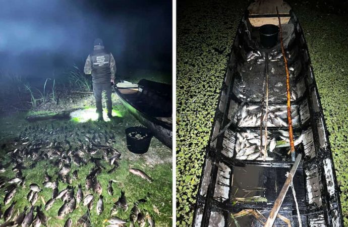 На Одесщине рыбак запрещенным орудием нарыбачил на полмиллиона гривен