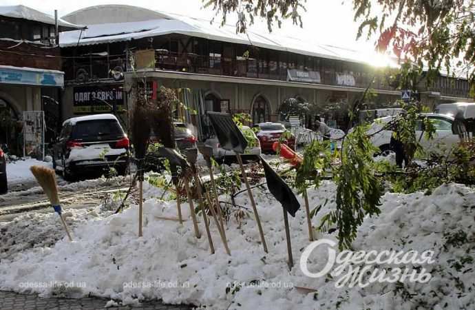 Чи то жах, чи то казка: старий одеський ринок та поруч — після сніжного буревію