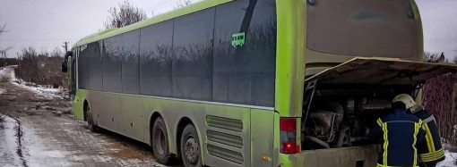 Одесская область: из ледяного плена вызволили пассажирский автобус и легковые авто (фото)