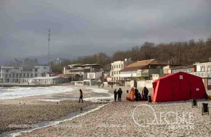 Крещенские купания в Одессе, палатка