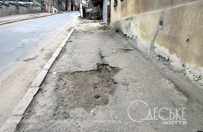 Одесса, Матросский спуск, асфальт