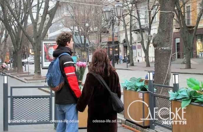 Влюбленная пара в Одессе