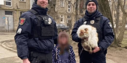 Як одеські патрульні кішку Асю рятували (відео)