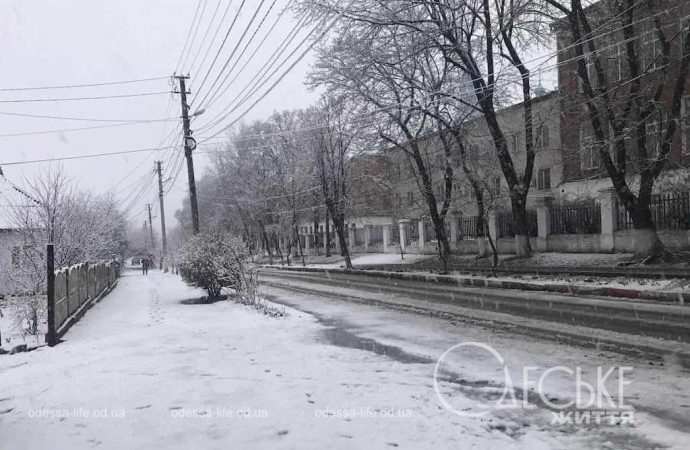 Зима не сдается: на севере Одесской области выпал снег (фото)