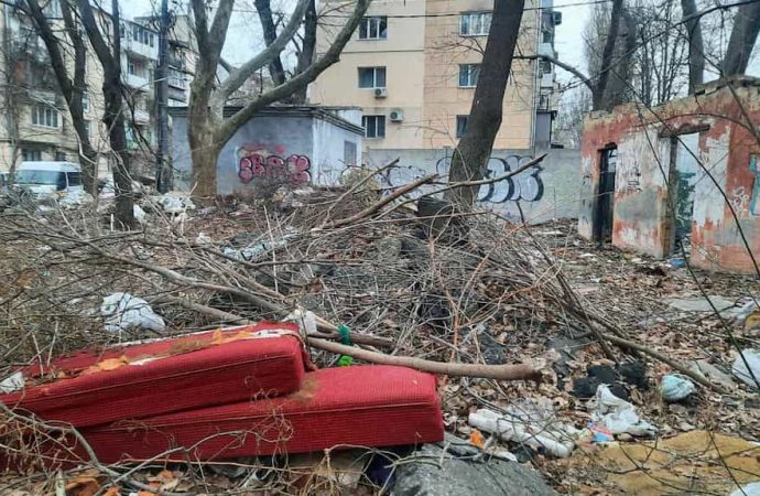 В Одесі всередині житлового кварталу виявили стихійне звалище