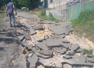 В селе Одесской области ливнями смыло асфальт, погибли домашние животные (фото)