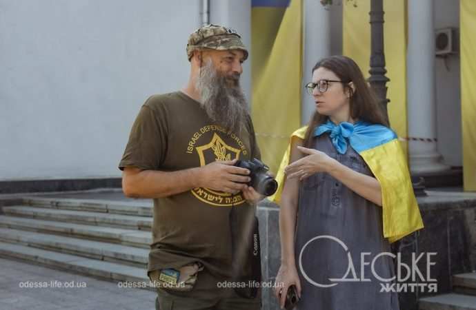 Акцию на Думской посетил иностранный журналист