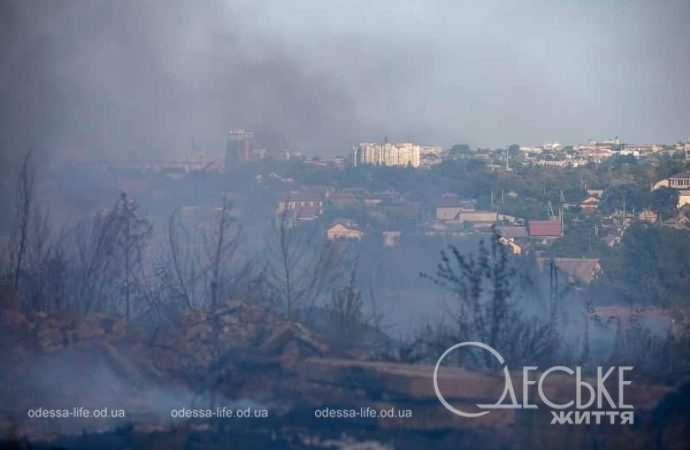 Масштабный пожар на Жеваховой горе в Одессе