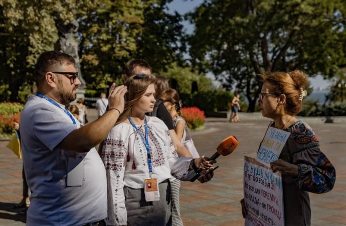Акция протеста в Одессе 24 августа 2024, репортаж