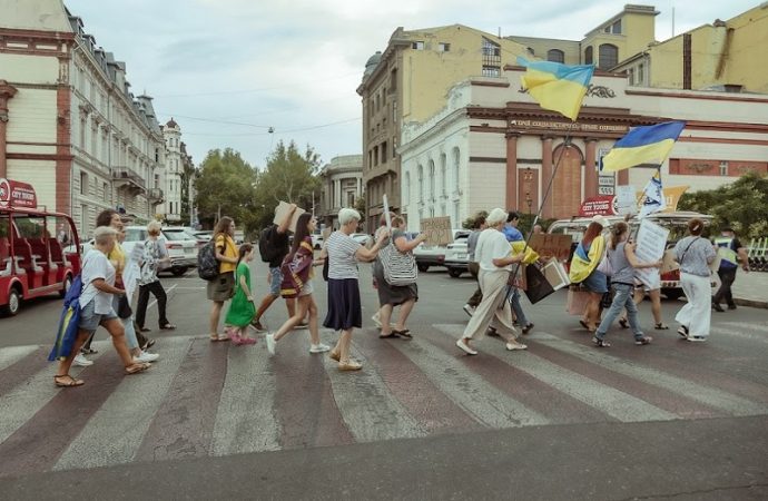 Акция в Одессе, 3 августа 2024, шествие