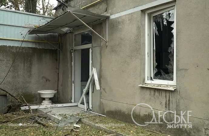 Последствия ночной атаки в Одессе, дом