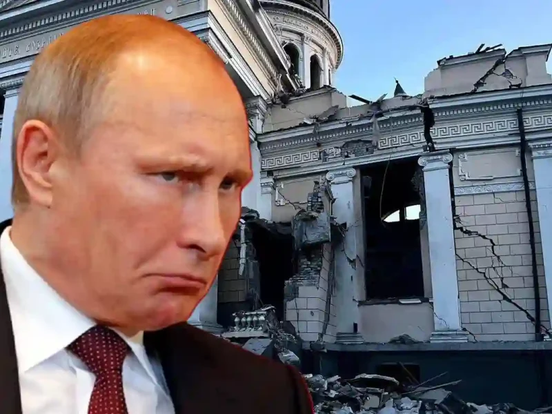 Путін та зруйнований собор в Одесі