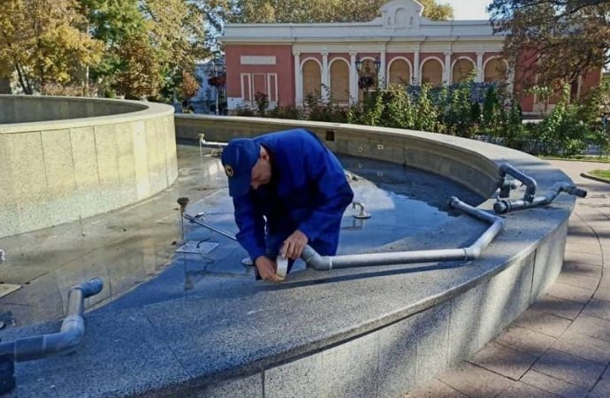 Консервация фонтанов в Одессе-6