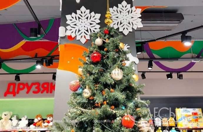 В Одессе ставят елки