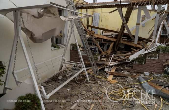 Одесский дом после атаки 10 ноября 2024,