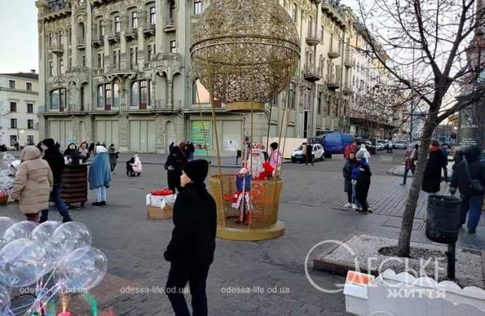 Центр Одессы 1 января, фотозона