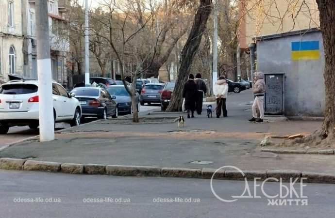 Центр Одессы 1 января, тихая улица