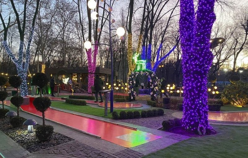 Одесса, парк Марка Твена зимой