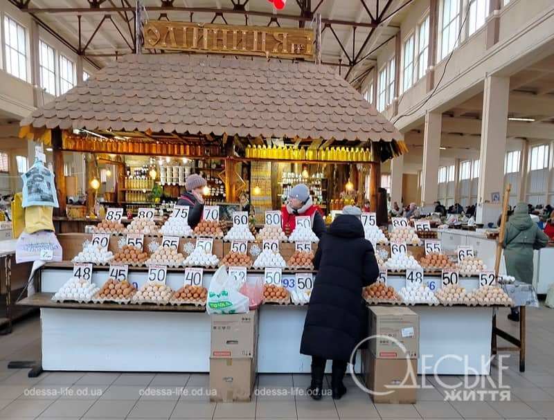 Цены на яйца на Привозе в феврале