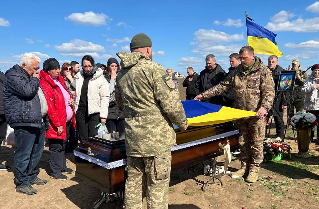 Прощание с Героем в пригороде Одессы