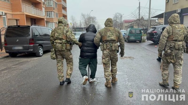 Задержание подозреваемого в вымогательстве в Одессе