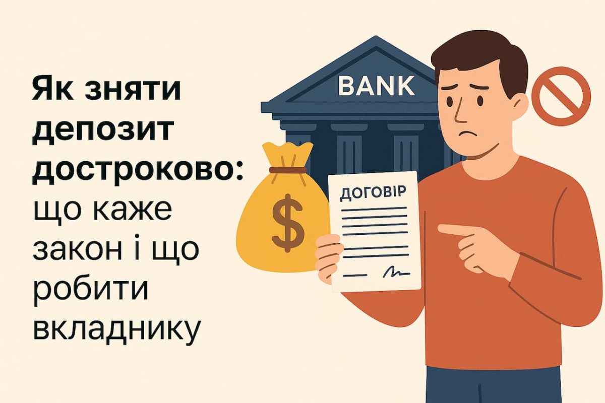 дострокове зняття депозиту