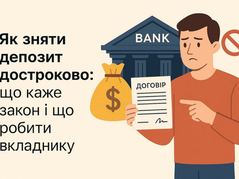 дострокове зняття депозиту