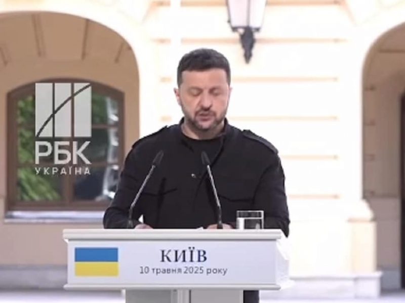 Выступление Зеленского 10 мая 2025