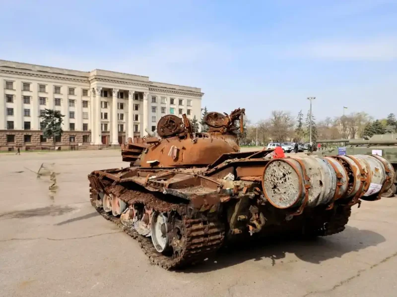Знищений російський танк на Куліковому полі