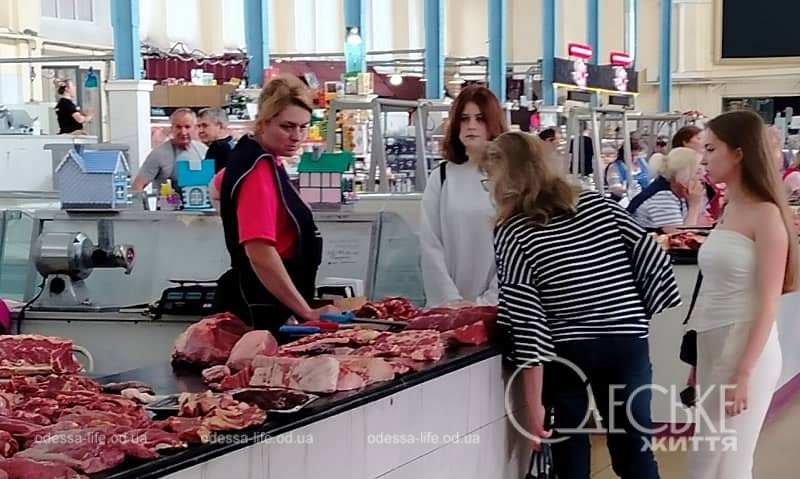 Цены на мясо на Новом базаре в Одессе