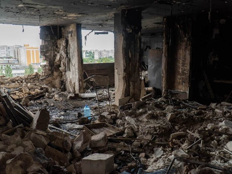 Что осталось после удара дрона по одесской высотке