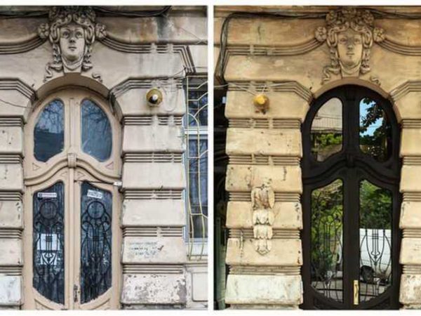 В Одессе отреставрировали еще одну историческую дверь в стиле модерн (фото)