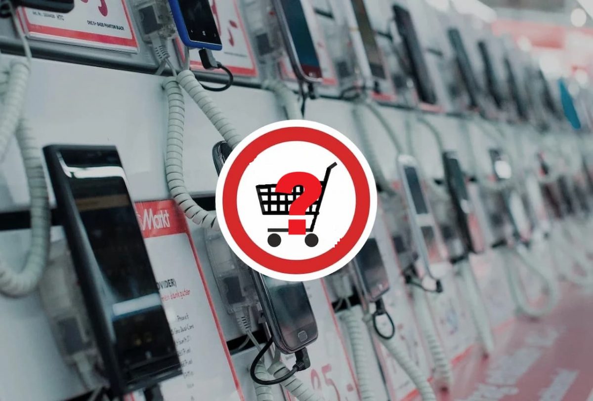 Смартфони на вітрині