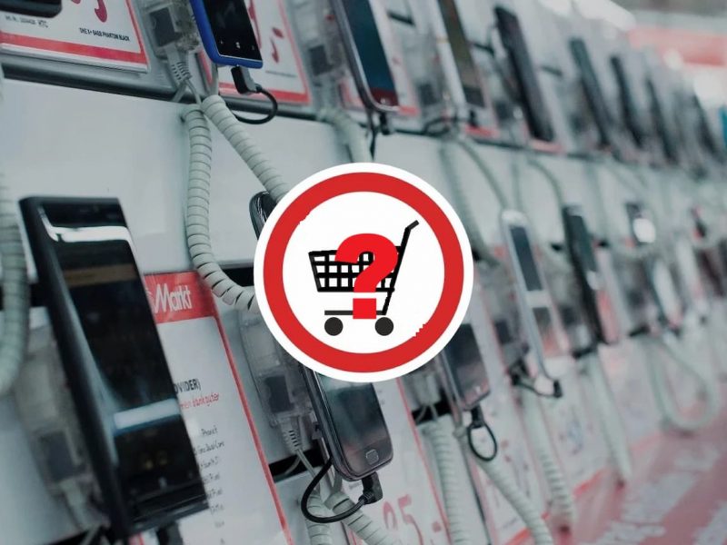 Смартфони на вітрині