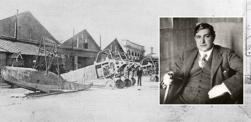 Артур Анатра на фоне авиазавода