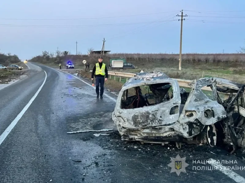 Авария с пожаром на трассе Одесса–Рени