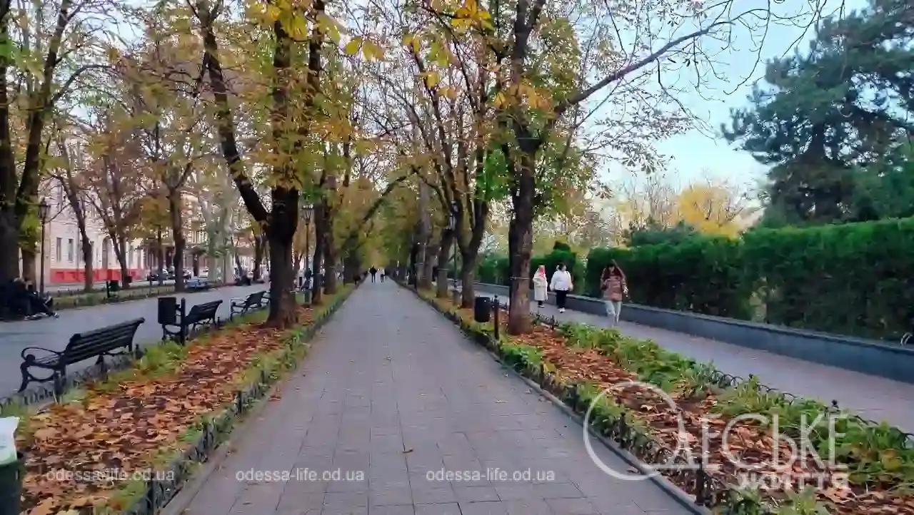 Листопад на Приморському бульварі