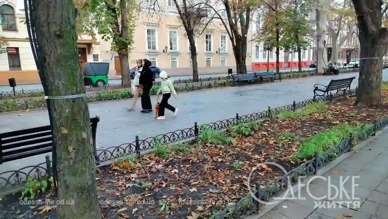 Листопад на Приморському бульварі