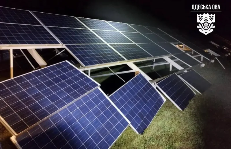 Ночная атака на Одесчину: под удар российских дронов попала солнечная электростанция