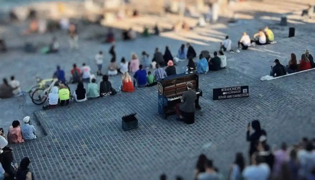 Пианино на пляже