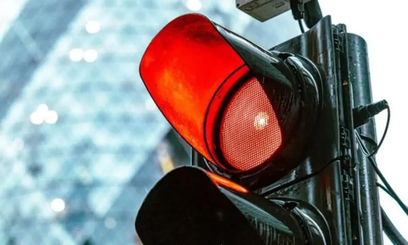 Красный свет светофора
