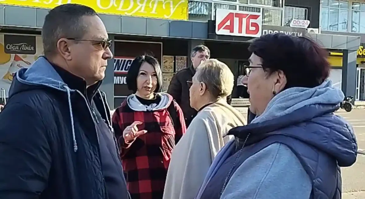 Ірина Томашевська на акції пам'яті у Рені