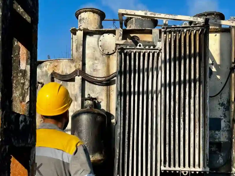 Зруйноване електрообладнання ДТЕК