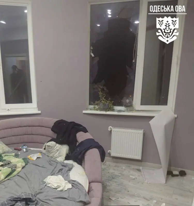 Влучання ударних БпЛА в житлову забудову в Одесі