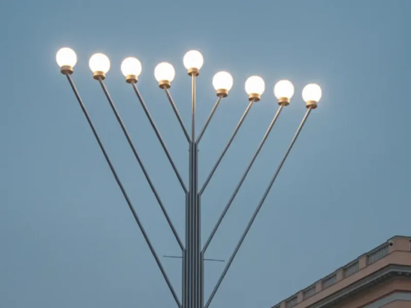 У центрі Одеси «виріс» гігантський підсвічник – ханукія