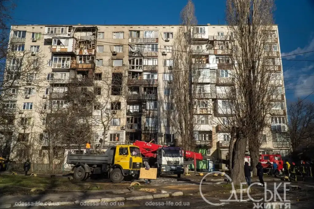 Одесса после атаки дронов, 31 декабря 2025