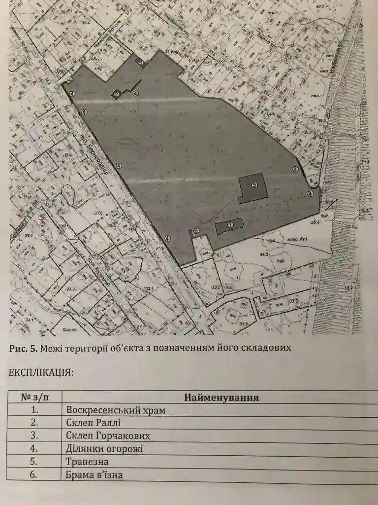 План Воскресенского кладбища