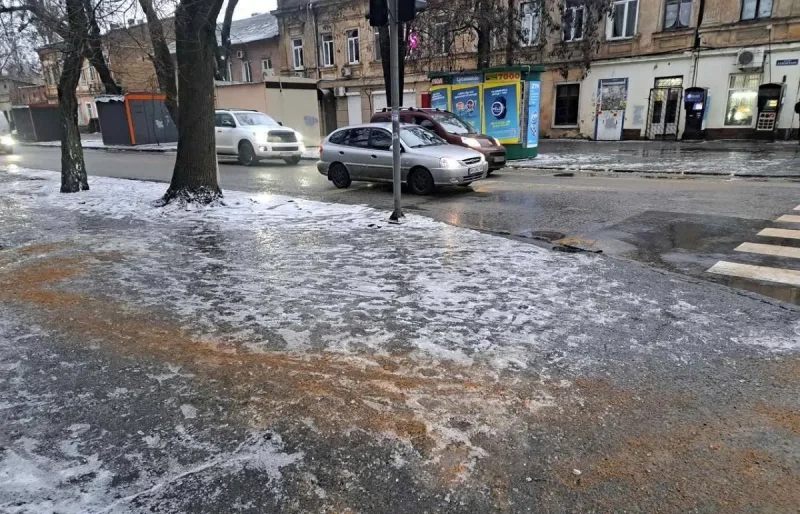 Гололед в Одессе